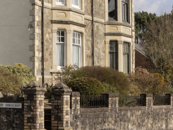 Bay-fronted character homes on Windsor Crescent in Radyr, Cardiff